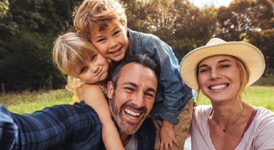 family smiling